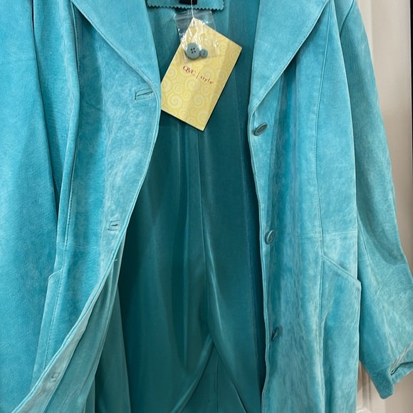 NWT Dialogue Seafoam Suede Jacket - Picture 5 of 6